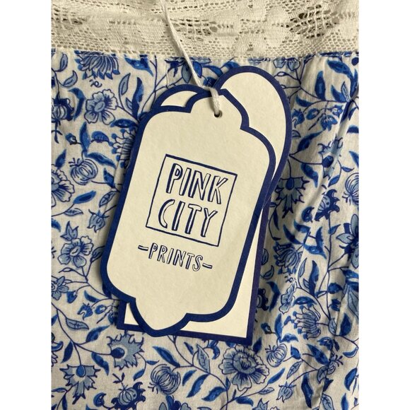 Blue and White Floral Maxi Dress - Picture 11 of 11